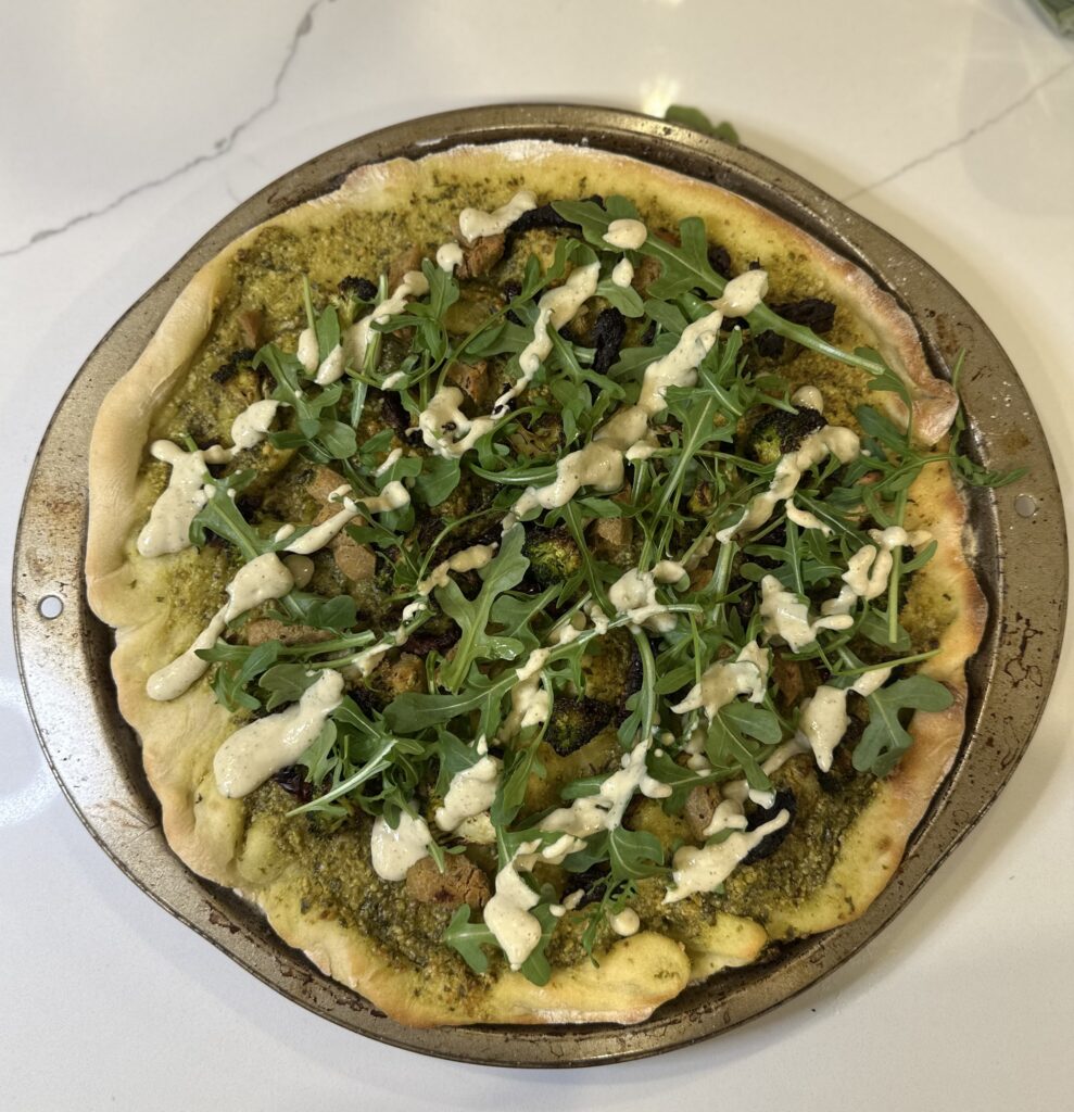 Vegan Pesto Broccoli Pizza