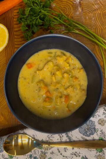 Vegan Chicken Pot Pie Soup