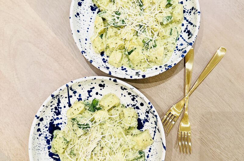 High Protein Tofu Gnocchi with Coconut Pesto Sauce