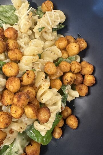 Vegan Caesar Pasta Salad with Fried Capers