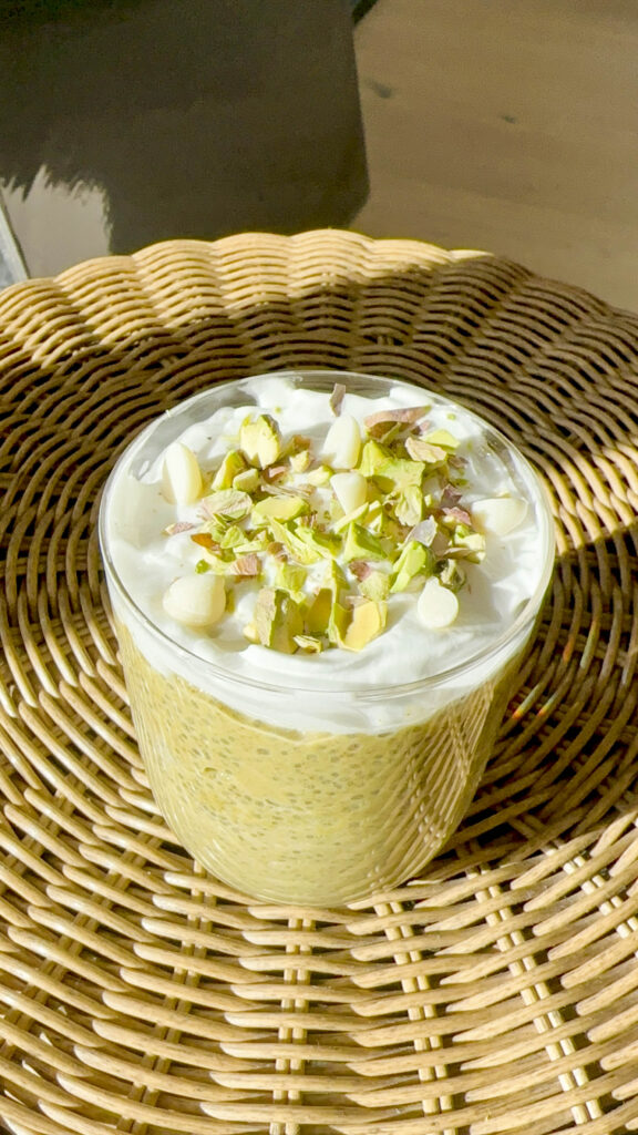 Vegan Pistachio Chia Seed Pudding