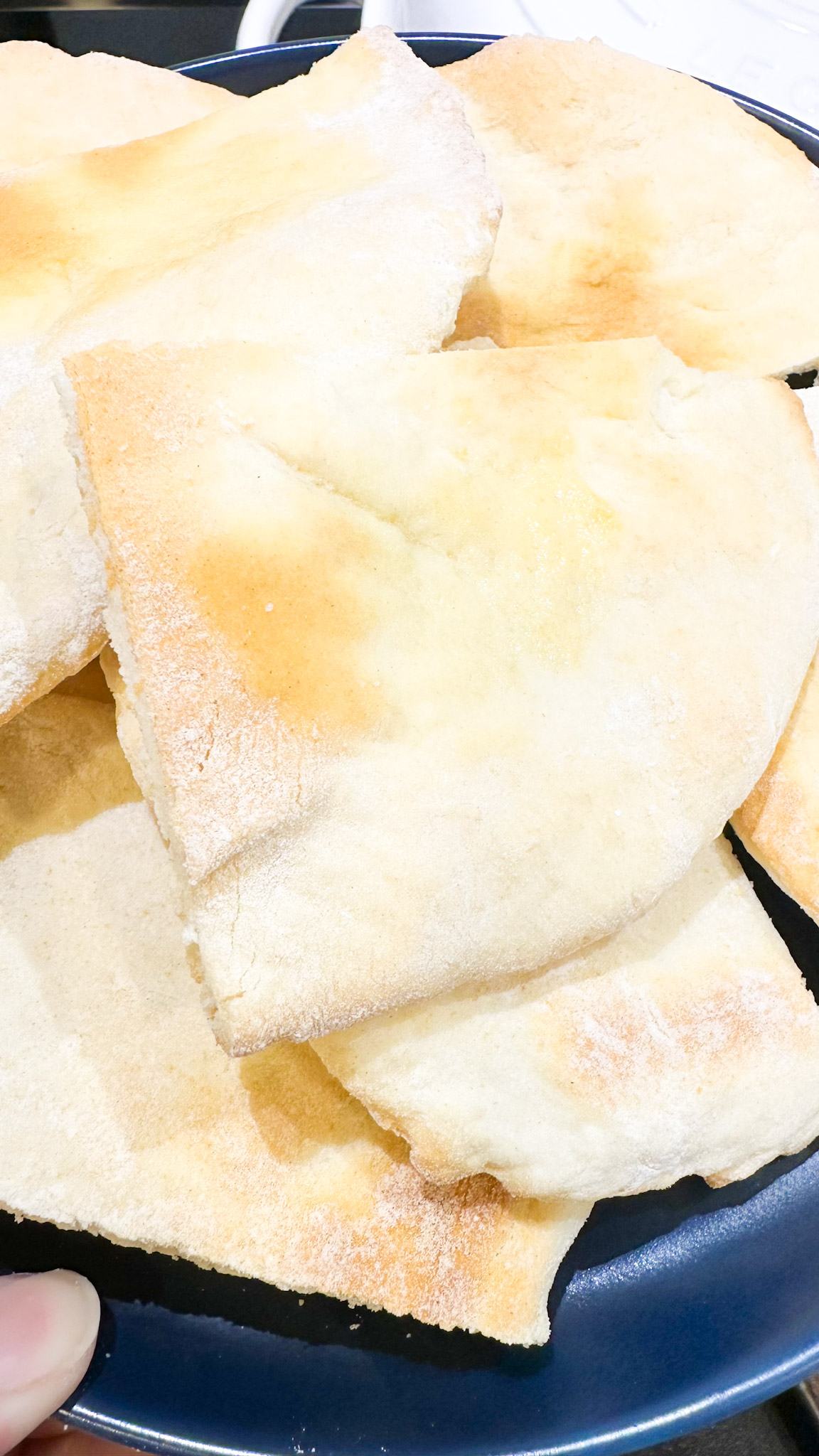 Pita bread on a plate